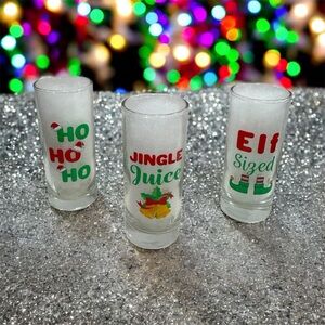 Festive Holiday Shot Glass Set